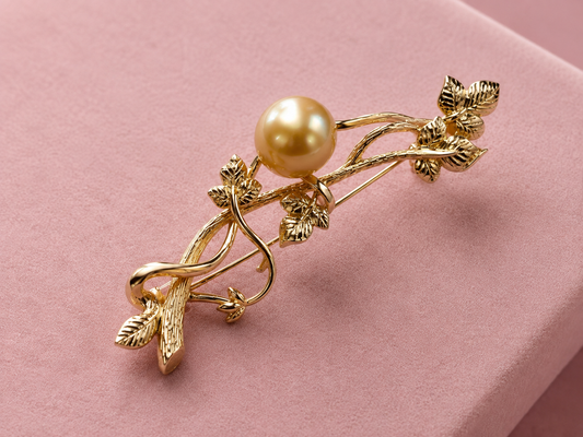 Harle Paris First Prize Silver & South Sea Pearl Brooch